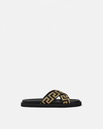 Jacquard Nappa-sandaler