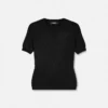 Jacquardstickad, figursydd T-shirt i stretchviskos