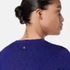 Jacquardstickad, figursydd T-shirt i stretchviskos Jacquardstickad, figursydd T-shirt i stretchviskos
