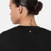 Jacquardstickad, figursydd T-shirt i stretchviskos