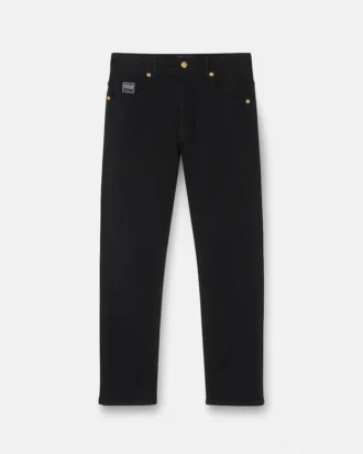 Jeans med broderad logotyp