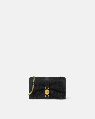 Kleio broderad miniväska i satin