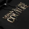 Kort hoodie med kristallogo