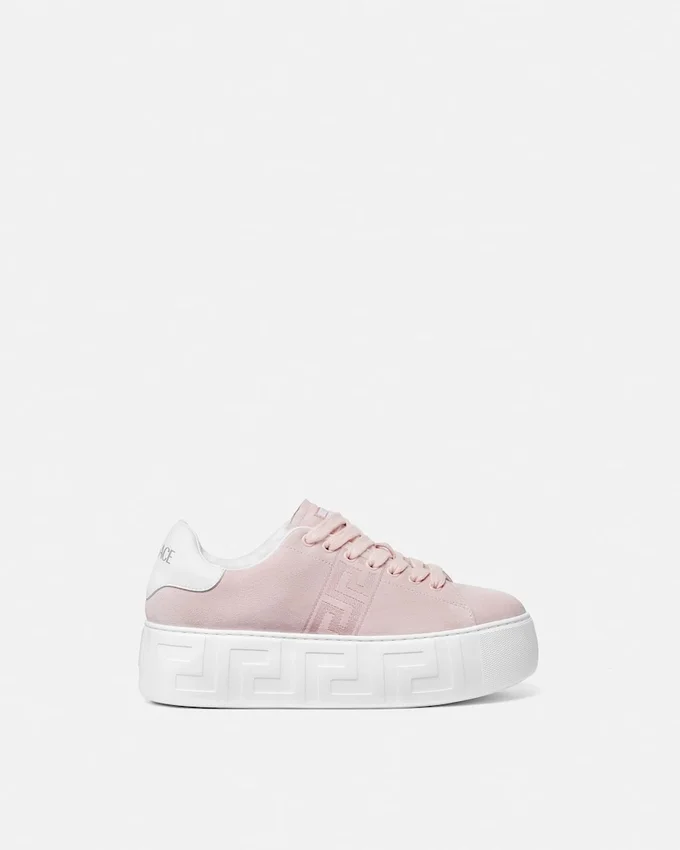 La Greca sneakers i mocka med platå La Greca sneakers i mocka med platå