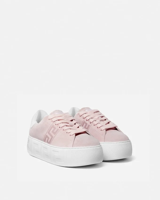 La Greca sneakers i mocka med platå La Greca sneakers i mocka med platå
