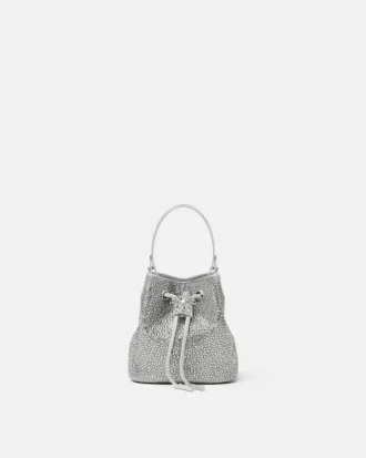 La Medusa-dekorerad minibucketväska i satin