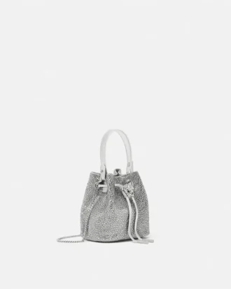 La Medusa-dekorerad minibucketväska i satin