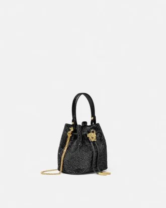 La Medusa-dekorerad minibucketväska i satin