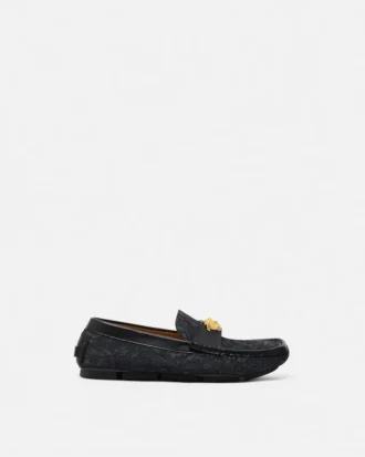 La Medusa Jacquard Canvas Driver Shoes