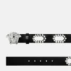 La Medusa läderbälte med nitar 4 cm La Medusa läderbälte med nitar 4 cm