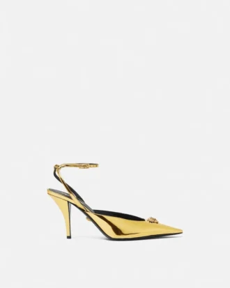 La Medusa Metallic Slingback Pumps 85 mm La Medusa Metallic Slingback Pumps 85 mm