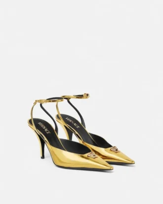 La Medusa Metallic Slingback Pumps 85 mm La Medusa Metallic Slingback Pumps 85 mm