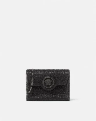 La Medusa-prydd satin-clutch