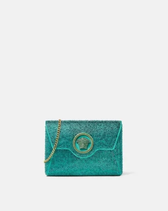 La Medusa-prydd satin-clutch