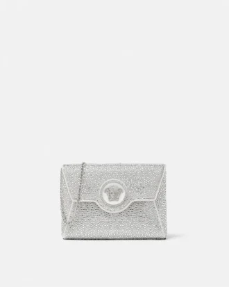 La Medusa-prydd satin-clutch
