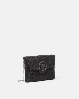 La Medusa-prydd satin-clutch
