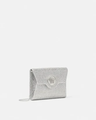 La Medusa-prydd satin-clutch
