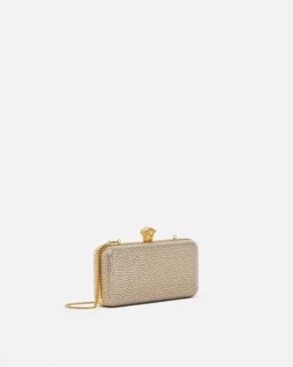 La Medusa-prydd satin-clutch
