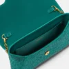 La Medusa-prydd satin-clutch La Medusa-prydd satin-clutch