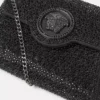 La Medusa-prydd satin-clutch La Medusa-prydd satin-clutch