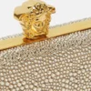 La Medusa-prydd satin-clutch La Medusa-prydd satin-clutch