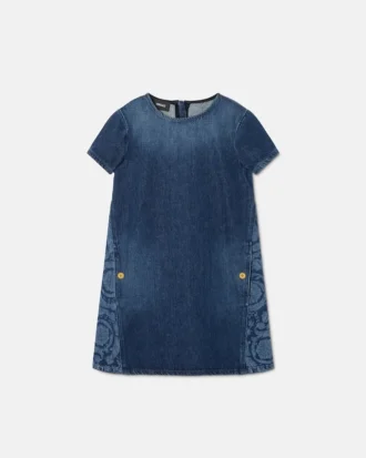 Laserad denimklänning för barn Laserad denimklänning för barn