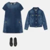 Laserad denimblus för barn Laserad denimblus för barn