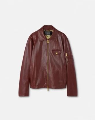 Läderblousonjacka