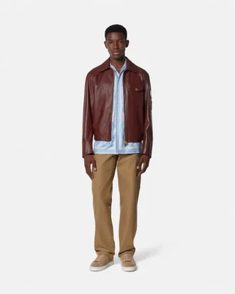 Läderblousonjacka