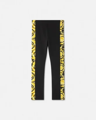 Leggings i bomullsjersey med tryck för barn