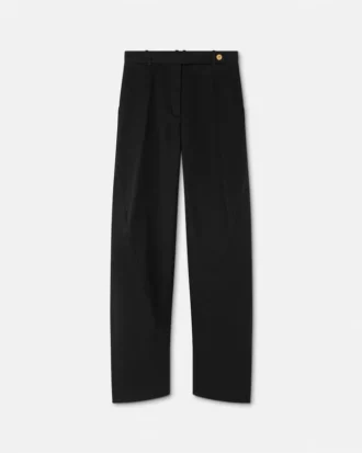 Lågmidjade baggybyxor i gabardin