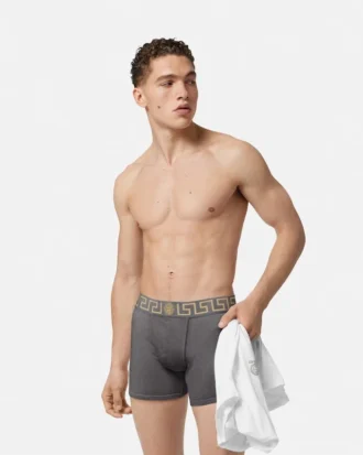 Långa boxershorts i bomullsjersey Långa boxershorts i bomullsjersey
