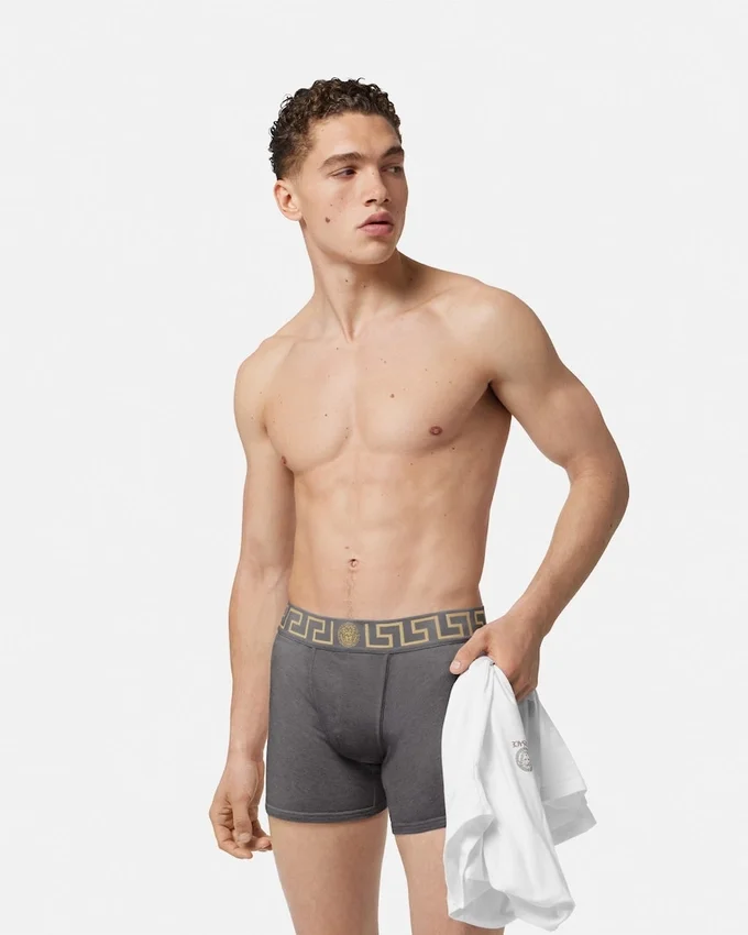Långa boxershorts i bomullsjersey Långa boxershorts i bomullsjersey