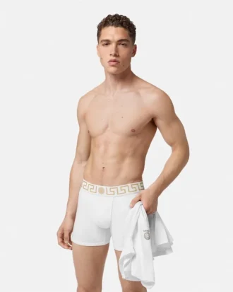 Långa boxershorts i bomullsjersey Långa boxershorts i bomullsjersey