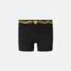 Långa boxershorts i tryckt bomullsjersey