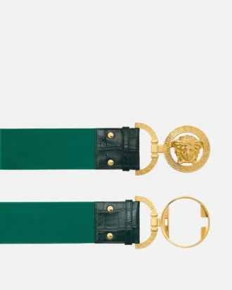Medusa 95 Croc-Effect Belt  6 cm