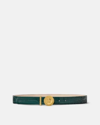 Medusa Biggie Croc-Effect Belt 3 cm