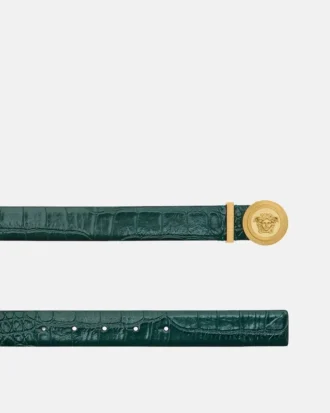 Medusa Biggie Croc-Effect Belt 3 cm