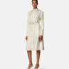 Midi-skjortklänning i tryckt silkes-twill Midi-skjortklänning i tryckt silkes-twill