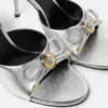 Opera Bow Metallic Mules 85 mm Opera Bow Metallic Mules 85 mm