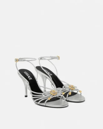 Opera Bow Metallic Sandals 85 mm Opera Bow Metallic Sandals 85 mm