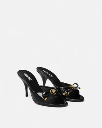 Opera Bow Patent Mules 85 mm
