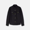 Overskjorta i leopardmönstrad jacquard