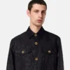 Overskjorta i leopardmönstrad jacquard