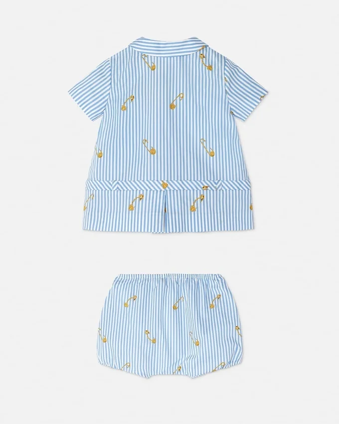 Pinstripe Pin Baby Dress Set Pinstripe Pin Baby Dress Set