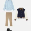 Pinstripe Pin Kids-skjorta
