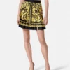 Plisserad minikjol i tryckt silkes-twill Plisserad minikjol i tryckt silkes-twill