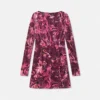Porcelain Barocco Velvet Mini Dress