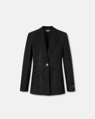 Python-jacquardblazer i ullblandning