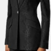 Python-jacquardblazer i ullblandning Python-jacquardblazer i ullblandning